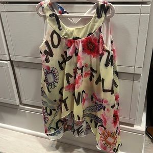 Byblos girls sleeveless chiffon dress